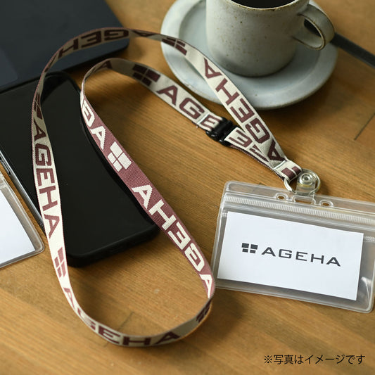 名入れIDカードの オーダーネックストラップのサンプル